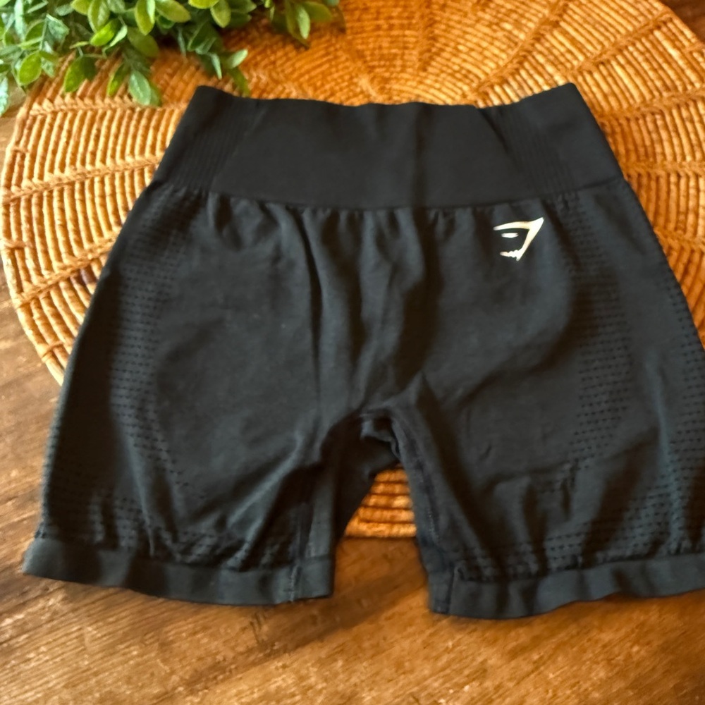 Gymshark Black Fitted Gym Shorts with Logo
